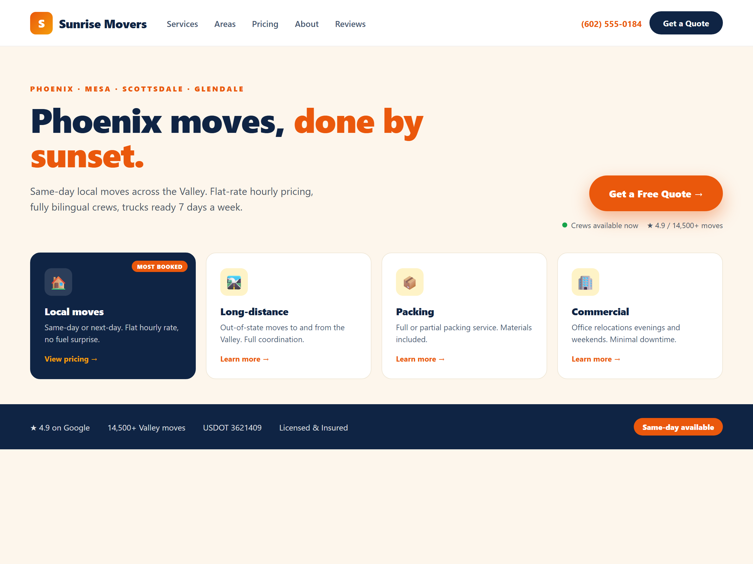Warm & friendly website design direction